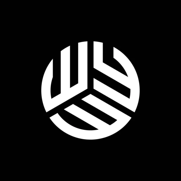 Projekt Logo Litery Wyw Czarnym Tle Inicjały Twórcze Śdm Koncepcja — Wektor stockowy