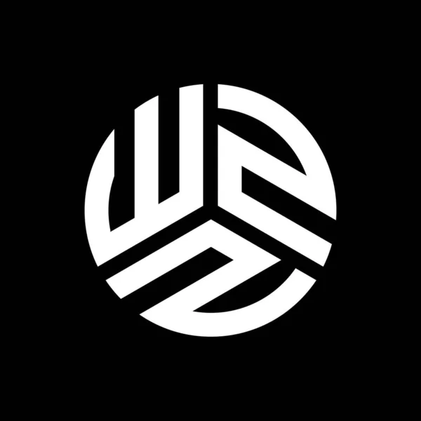 Wzz Письмо Логотип Дизайн Черном Фоне Концепция Логотипа Буквенными Инициалами — стоковый вектор