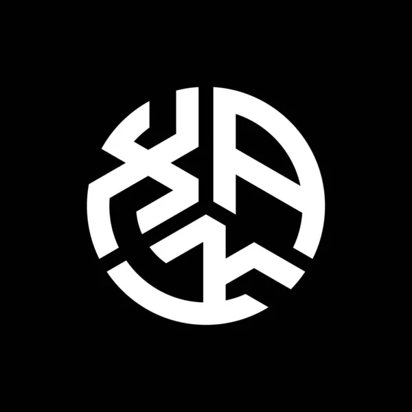 Desain Logo Huruf Xak Pada Latar Belakang Hitam Xak Kreatif - Stok Vektor