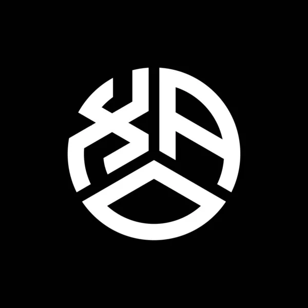 Modèle Logo Lettre Xao Sur Fond Noir Xao Initiales Créatives — Image vectorielle