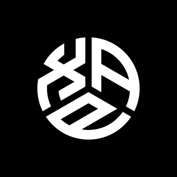 Desain Logo Huruf Xap Pada Latar Belakang Hitam Xap Kreatif - Stok Vektor