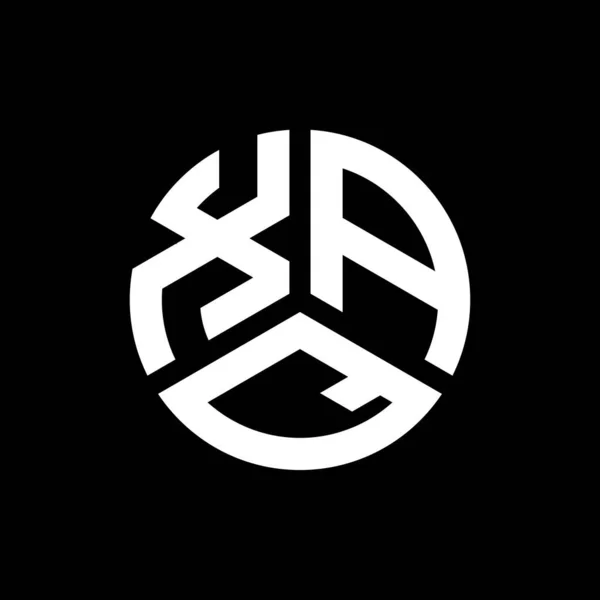 Logo Desain Huruf Waq Pada Latar Belakang Hitam Waq Kreatif - Stok Vektor
