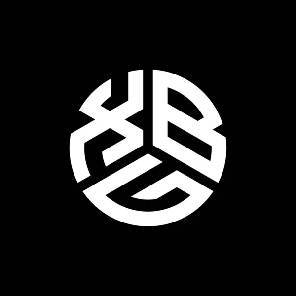 Siyah Arkaplanda Xbg Harf Logosu Tasarımı Xbg Yaratıcı Harf Logosu — Stok Vektör