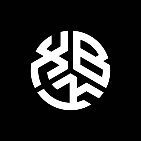 Xbk Letter Logo Ontwerp Zwarte Achtergrond Xbk Creatieve Initialen Letter — Stockvector