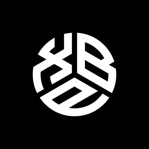 Design Logotipo Carta Xbp Fundo Preto Xbp Iniciais Criativas Conceito — Vetor de Stock