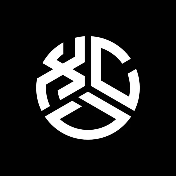 Siyah Arkaplanda Xcd Harf Logosu Tasarımı Xcd Yaratıcı Harf Logosu — Stok Vektör