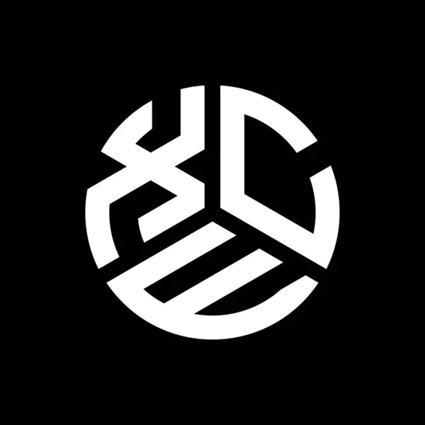 Modèle Logo Lettre Xce Sur Fond Noir Xce Initiales Créatives — Image vectorielle