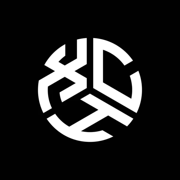 Дизайн Логотипа Xch Чёрном Фоне Концепция Логотипа Инициалами Xch Дизайн — стоковый вектор