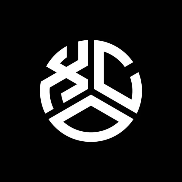 Xco Lettre Logo Design Sur Fond Noir Xco Initiales Créatives — Image vectorielle