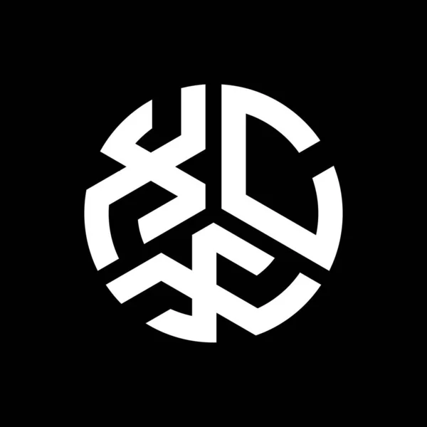 Xcx字母标识设计为黑色背景 Xcx创意首字母首字母标识概念 Xcx字母设计 — 图库矢量图片
