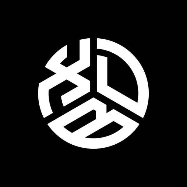 Xdb Letter Logo Design Black Background Xdb Creative Initials Letter — Stock Vector