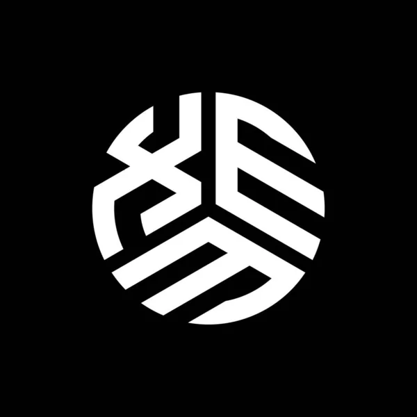 Projekt Logo Litery Xem Czarnym Tle Kreatywne Inicjały Xem Koncepcja — Wektor stockowy
