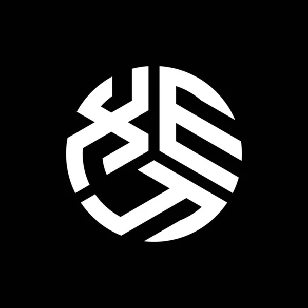 Σχεδιασμός Λογότυπου Γραμμάτων Xey Μαύρο Φόντο Xey Δημιουργική Αρχικά Γράμμα — Διανυσματικό Αρχείο
