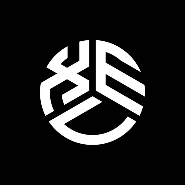 Xev Дизайн Логотипу Літер Чорному Тлі Xev Творчі Ініціали Букви — стоковий вектор