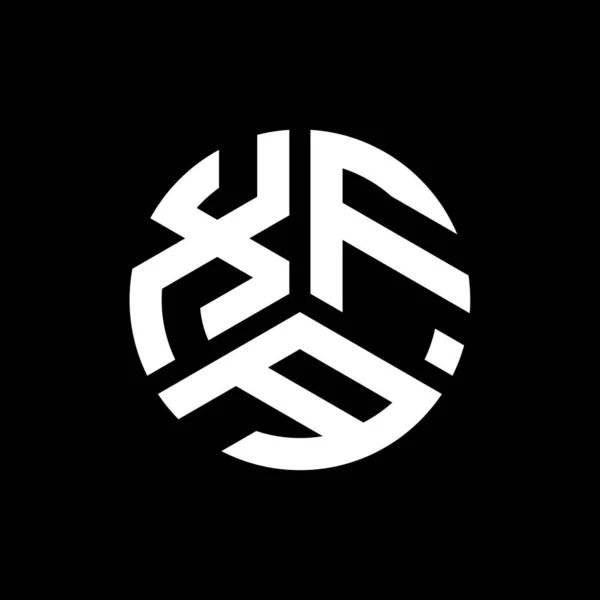 Siyah Arka Planda Xfa Harf Logosu Tasarımı Xfa Yaratıcı Harf — Stok Vektör