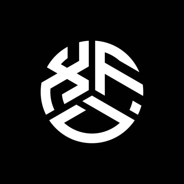 Siyah Arka Planda Xfd Harf Logosu Tasarımı Xfd Yaratıcı Harflerin — Stok Vektör
