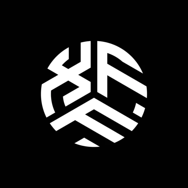 Siyah Arkaplanda Xff Harf Logosu Tasarımı Xff Yaratıcı Harf Logosu — Stok Vektör