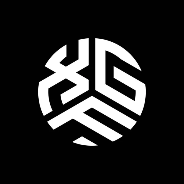 Siyah Arkaplanda Xgf Harf Logosu Tasarımı Xgf Yaratıcı Harf Logosu — Stok Vektör