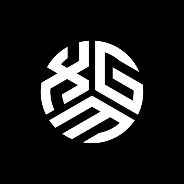 Siyah Arkaplanda Xgm Harf Logosu Tasarımı Xgm Yaratıcı Harflerin Baş — Stok Vektör