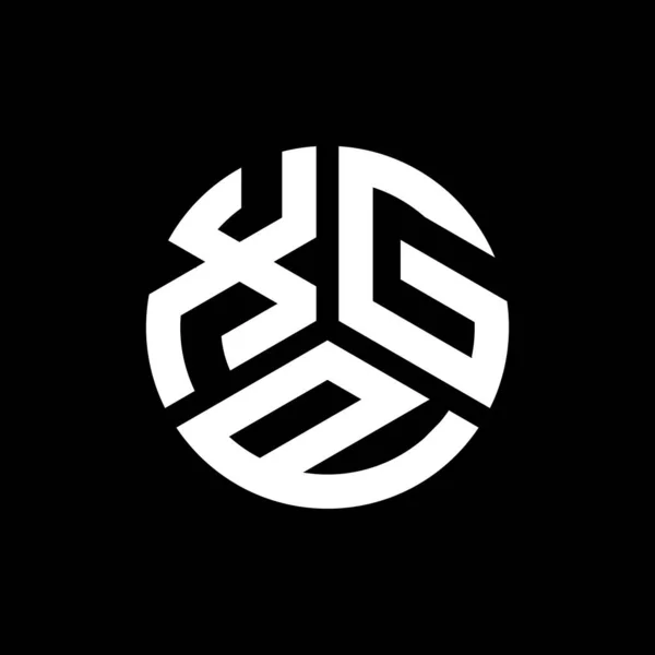 Diseño Del Logotipo Letra Xgp Sobre Fondo Negro Xgp Iniciales — Vector de stock