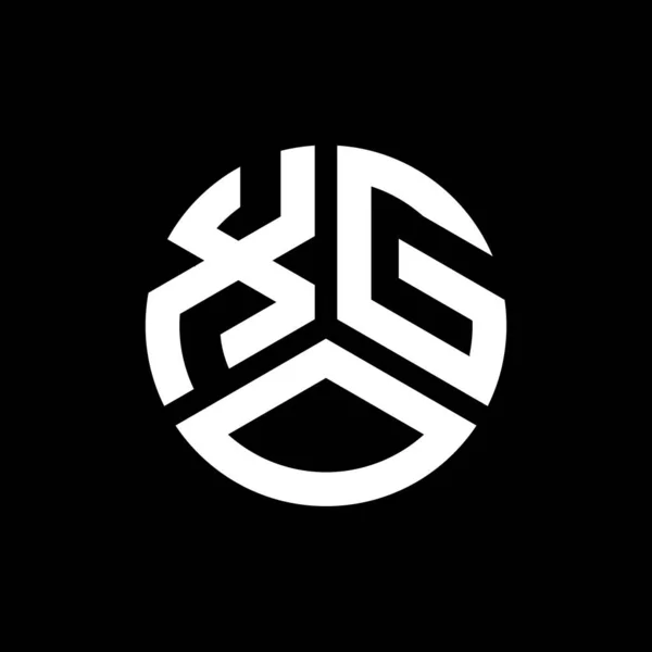 Дизайн Логотипа Xgo Чёрном Фоне Xgo Творческие Инициалы Буквы Логотип — стоковый вектор