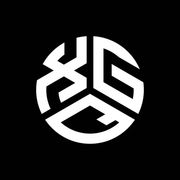 Modèle Logo Lettre Xgq Sur Fond Noir Xgq Initiales Créatives — Image vectorielle