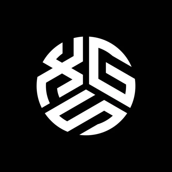 Xgs Brev Logotyp Design Svart Bakgrund Xgs Kreativa Initialer Brev — Stock vektor