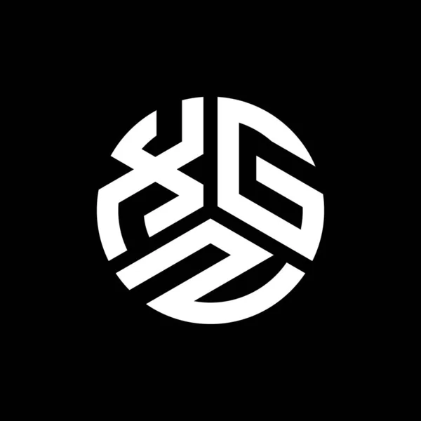 Siyah Arkaplanda Xgz Harf Logosu Tasarımı Xgz Yaratıcı Harf Logosu — Stok Vektör