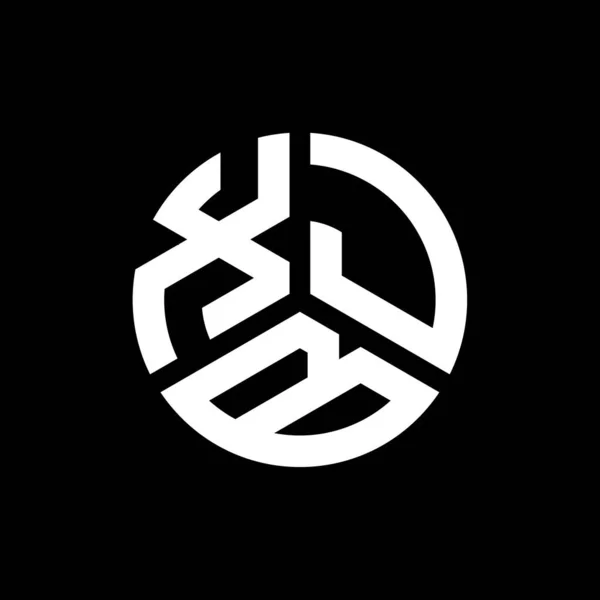 黒の背景にXjbの文字のロゴデザイン Xjbクリエイティブイニシャルレターロゴコンセプト Xjb手紙デザイン — ストックベクタ