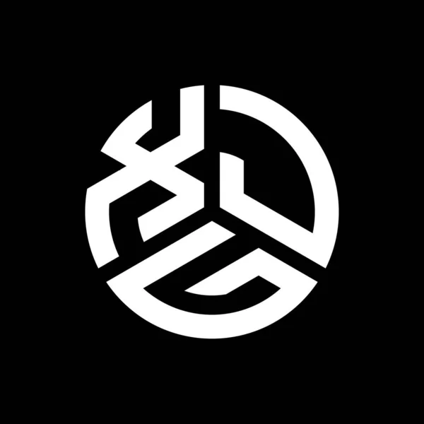 Modèle Logo Lettre Xjg Sur Fond Noir Xjg Initiales Créatives — Image vectorielle