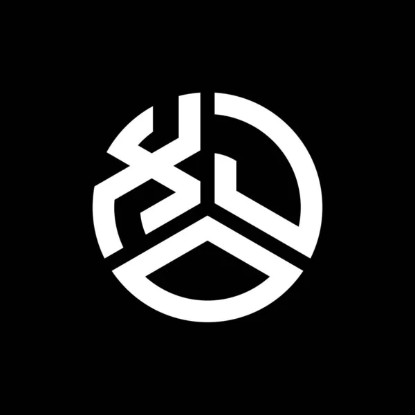 Diseño Del Logotipo Letra Xjo Sobre Fondo Negro Xjo Iniciales — Vector de stock