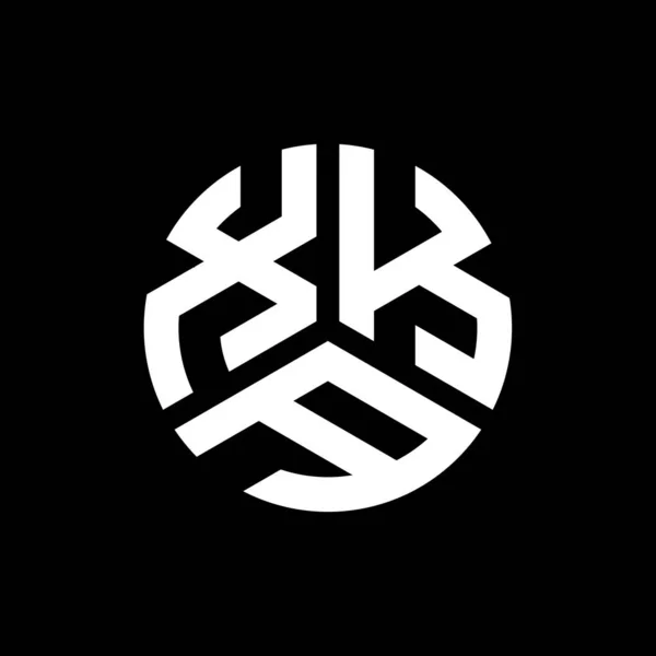 Siyah Arka Planda Xka Harf Logosu Tasarımı Xka Yaratıcı Harf — Stok Vektör