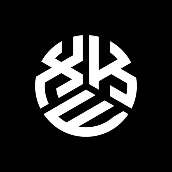 Diseño Del Logotipo Letra Xke Sobre Fondo Negro Xke Iniciales — Vector de stock