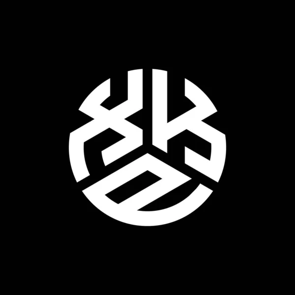 Xkp Letter Logo Design Black Background Xkp Creative Initials Letter — Stock Vector
