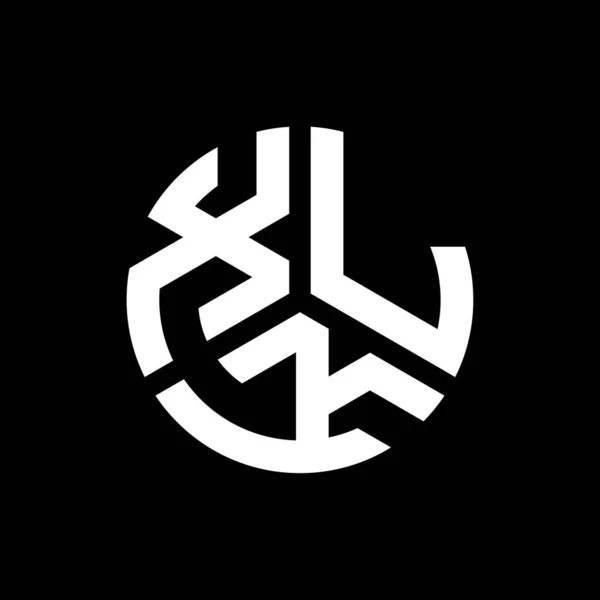 Xlj Design Logotipo Carta Fundo Preto Xlj Iniciais Criativas Conceito —  Vetores de Stock