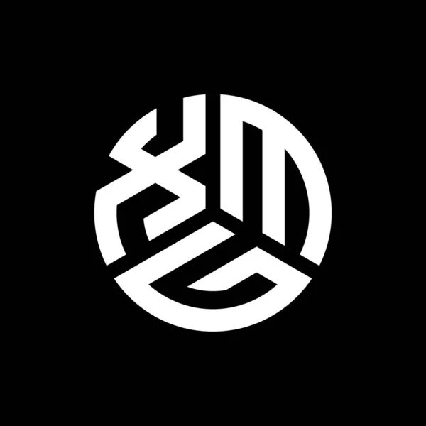 Design Logotipo Carta Xmg Fundo Preto Xmg Iniciais Criativas Conceito — Vetor de Stock