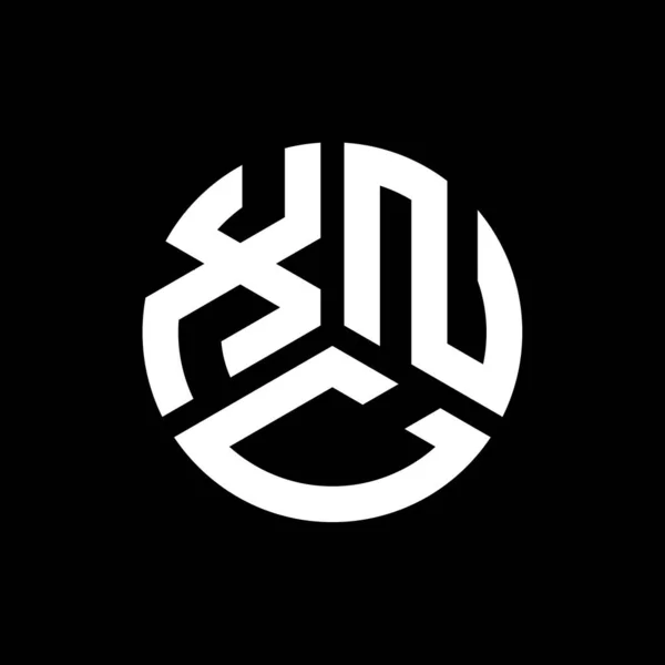 Xnc Letter Logo Design Black Background Xnc Creative Initials Letter — Stock Vector