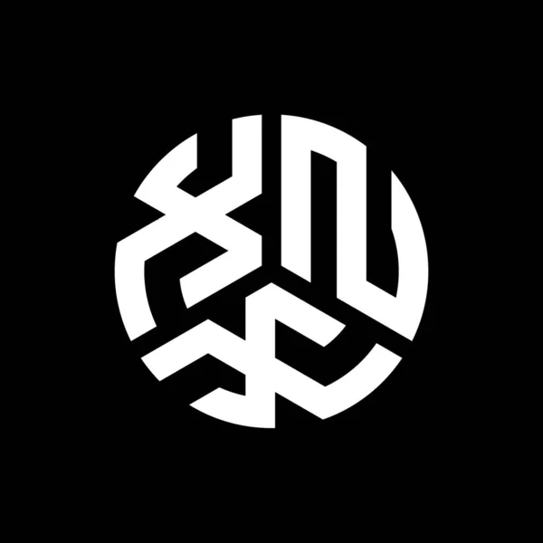 Projekt Logo Litery Xnx Czarnym Tle Koncepcja Logo Kreatywnych Inicjałów — Wektor stockowy