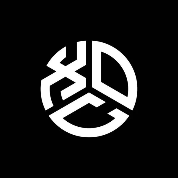 Xoc Дизайн Логотипу Чорному Тлі Творчі Ініціали Xoc Мають Поняття — стоковий вектор