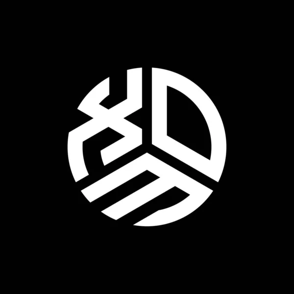 Xom Logo Ontwerp Zwarte Achtergrond Xom Creatieve Initialen Letter Logo — Stockvector