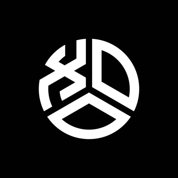 Projekt Logo Litery Xoo Czarnym Tle Pomysł Logo Kreatywnych Inicjałów — Wektor stockowy