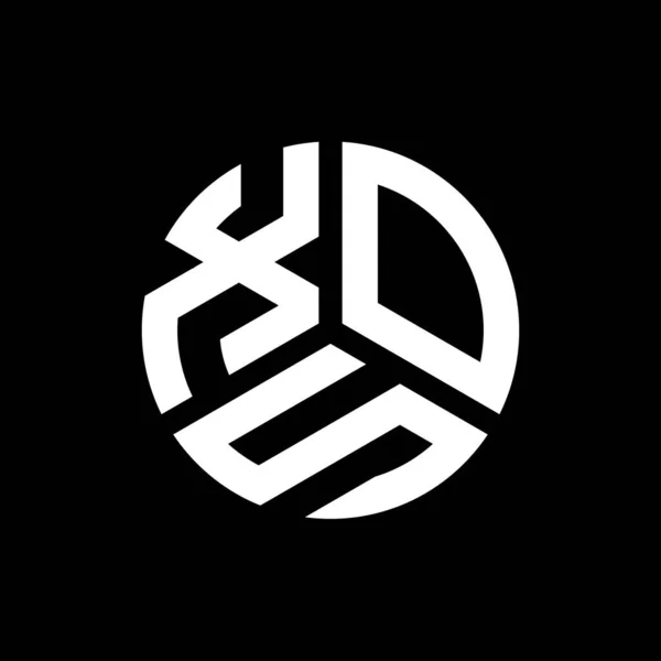 Дизайн Логотипу Літери Xos Чорному Тлі Творчі Ініціали Xos Концепція — стоковий вектор