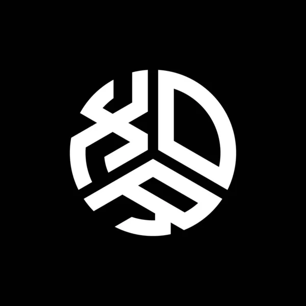 Xor Logo Ontwerp Zwarte Achtergrond Xor Creatieve Initialen Letter Logo — Stockvector