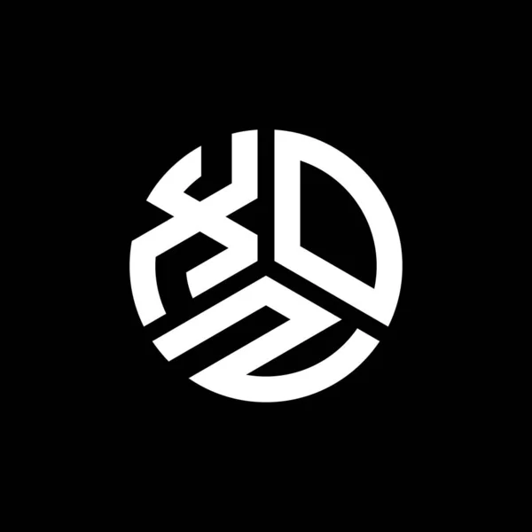 Xoz Lettera Logo Design Sfondo Nero Xoz Creativo Iniziali Lettera — Vettoriale Stock