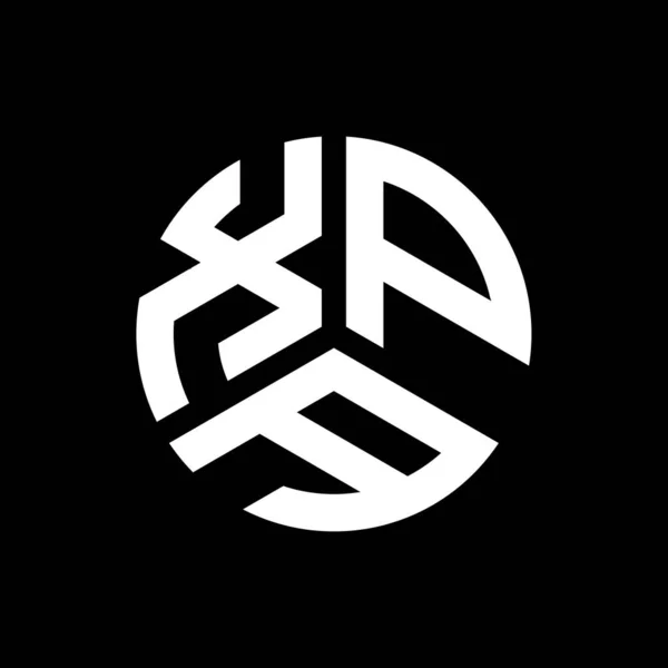 Xpa Дизайн Логотипу Чорному Тлі Творчі Ініціали Xpa Мають Поняття — стоковий вектор