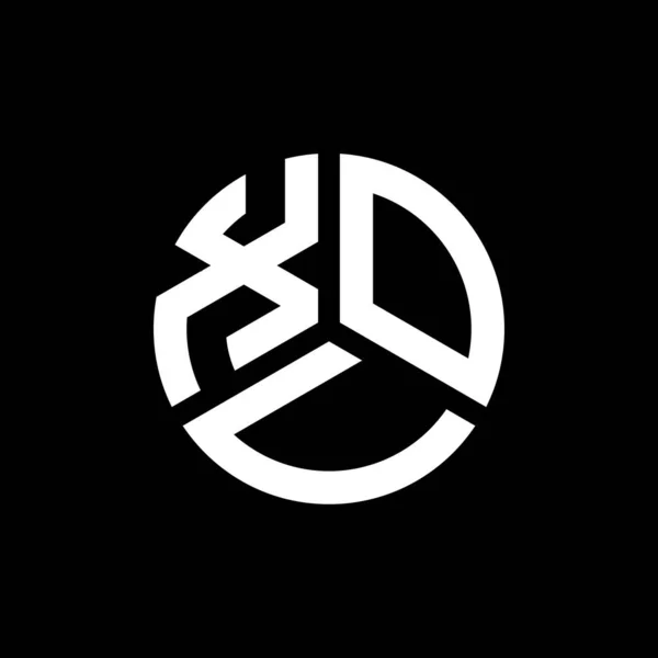 Xov Letter Logo Design Auf Schwarzem Hintergrund Xov Kreative Initialen — Stockvektor