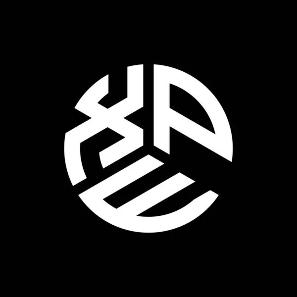 Diseño Del Logotipo Letra Xpe Sobre Fondo Negro Concepto Logotipo — Vector de stock