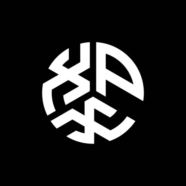Xpx Design Logotipo Carta Fundo Preto Xpx Iniciais Criativas Conceito — Vetor de Stock