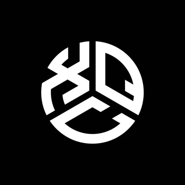 Xqc Lettera Logo Design Sfondo Nero Xqc Creativo Iniziali Lettera — Vettoriale Stock