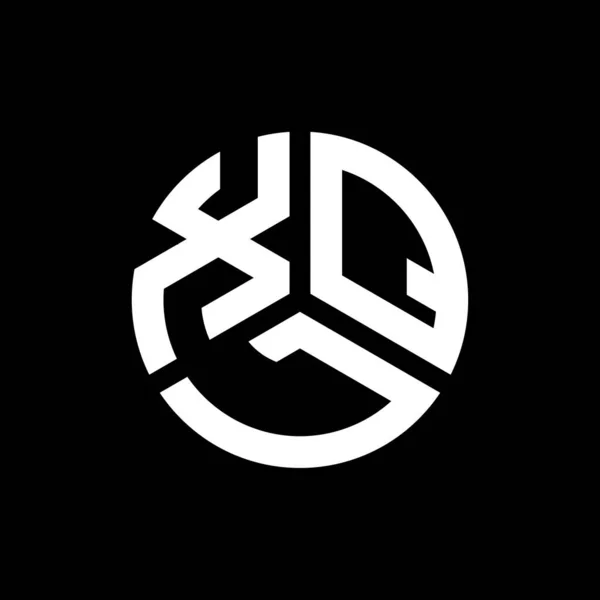 Xql Lettera Logo Design Sfondo Nero Xql Creativo Iniziali Lettera — Vettoriale Stock